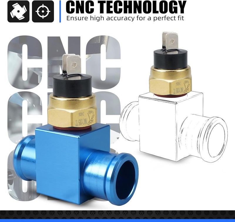 NICECNC Blue M14x1,5 Temperature Switch Radiator Fan Compatible with Compatible with Yamaha 125-450CC YZ YZF WR DT XT TTR Compatible with Husqvarna 125-501CC TC FC TX FX TE FE See Fitment - Image 5